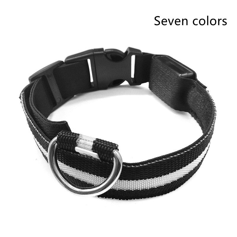 Nylon LED Safety Collar – Night Glow & Flashing Collar for Dogs and Cats
