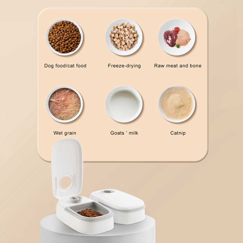 Automatic Smart Pet Feeder | Timed Food Dispenser for Cats & Dogs with Stainless Steel Bowl