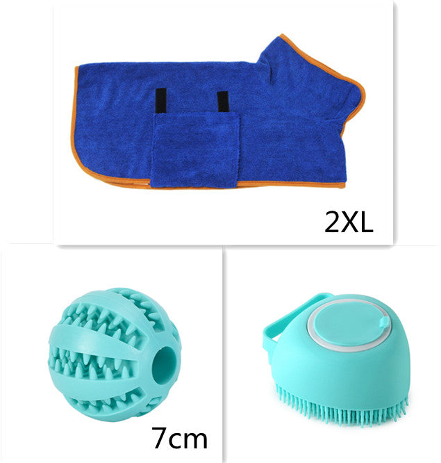 Silicone Dog Bath & Massage Gloves | Pet Grooming Brush with Shampoo Dispenser