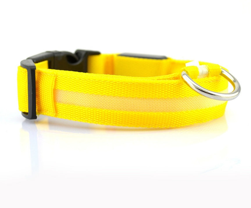 Nylon LED Safety Collar – Night Glow & Flashing Collar for Dogs and Cats