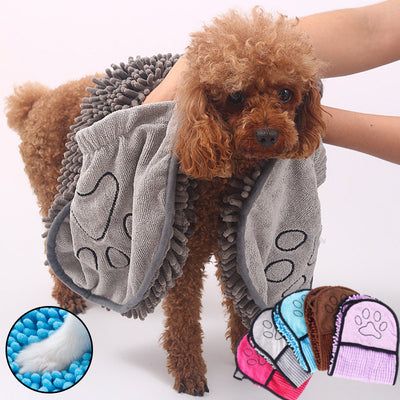 Microfiber Super Absorbent Pet Bath Towel – Quick-Drying Dog Bathrobe & Cat Towel