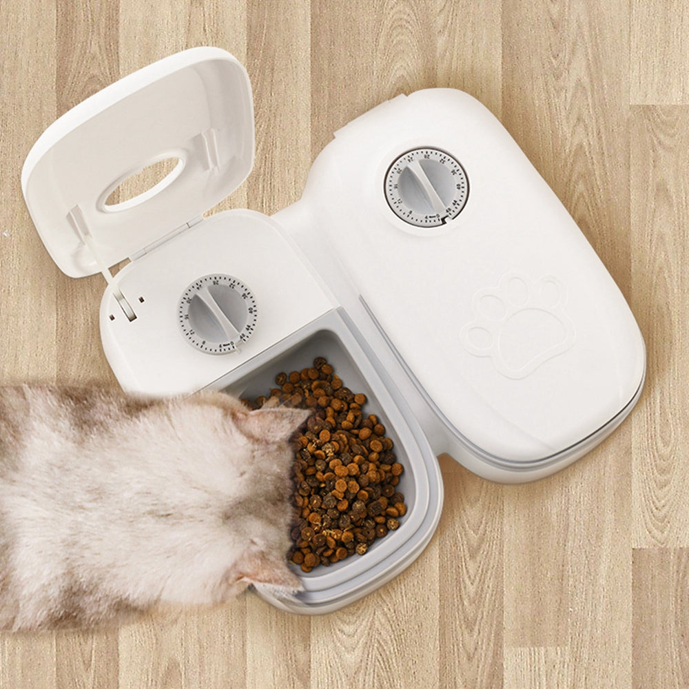 Automatic Smart Pet Feeder | Timed Food Dispenser for Cats & Dogs with Stainless Steel Bowl