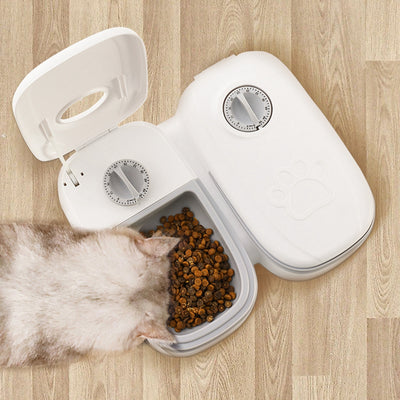 Automatic Smart Pet Feeder | Timed Food Dispenser for Cats & Dogs with Stainless Steel Bowl