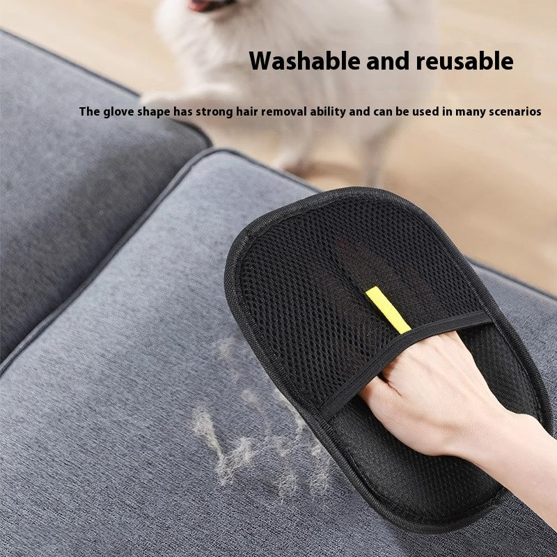 "Pet Hair Remover Grooming Glove – Deshedding Brush Mitt for Dogs, Cats & Rabbits with Long, Short & Curly Hair"